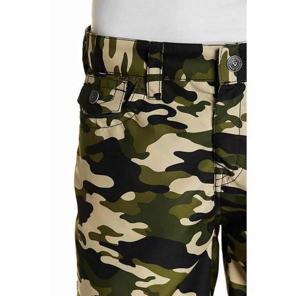 True Religion Men's Big T w/ Flap Pocket Boardshorts in Camo Print Shorts